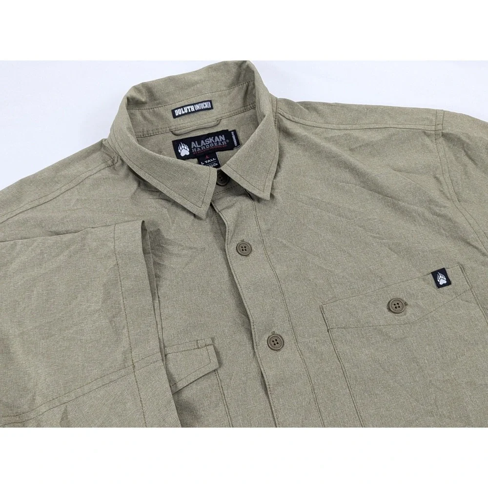 Alaskan Hardgear Shirt Mens Large‎ Tall LT Duluth Untucked Outdoors Fish Hike - Picture 2 of 8